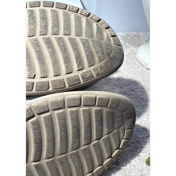 Mens Crocs Santa Cruz Loafers Frayed Canvas Slip-On Shoes Beige Size 10 - Picture 12 of 13